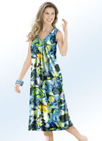 Klaus Modelle Kleid mit farbbrillantem Druckdessin, &auml;rmellos 