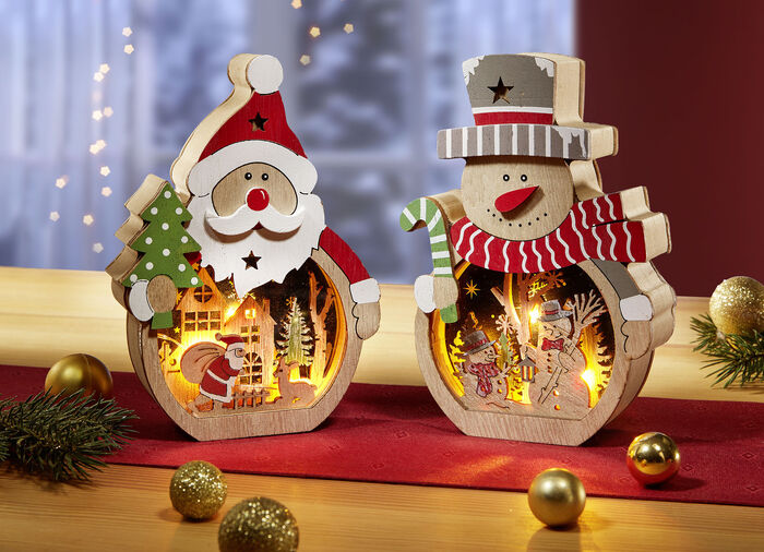 Weihnachts-Dekoration mit LED-Beleuchtung 