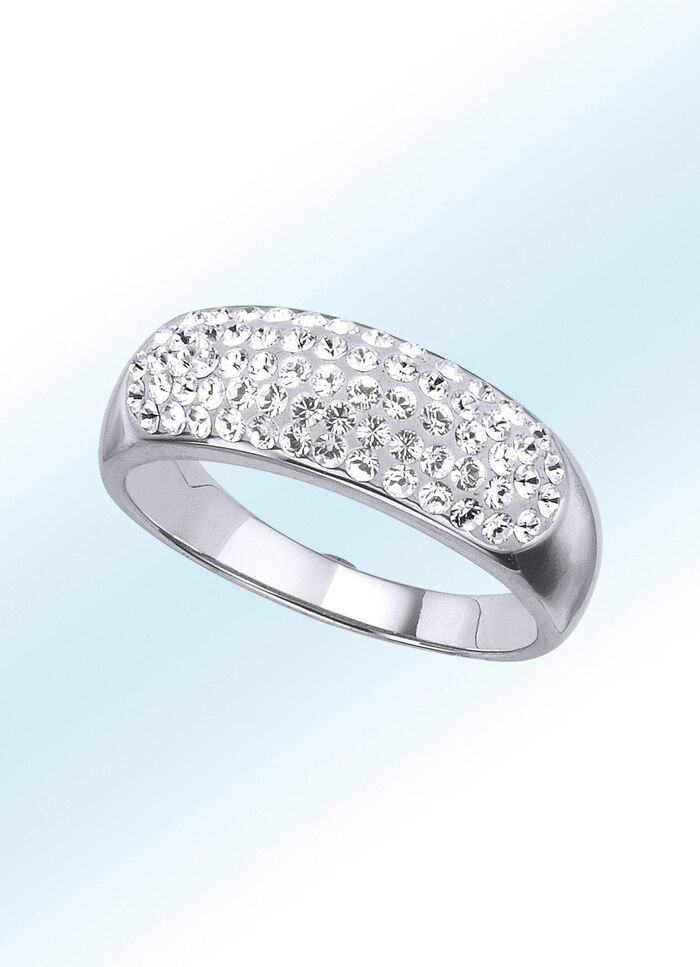 Damenring mit weißen Swarovski-Kristallen