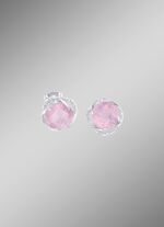 Ohrstecker mit Rosenquarz und Wei&szlig;topase 