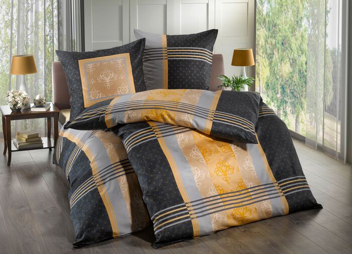 Elegante Bettw&auml;sche-Garnitur von Kaeppel ANTHRAZIT