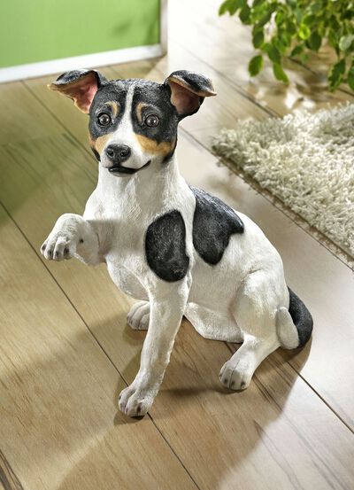 Jack Russel aus Polyresin, von Hand bemalt 