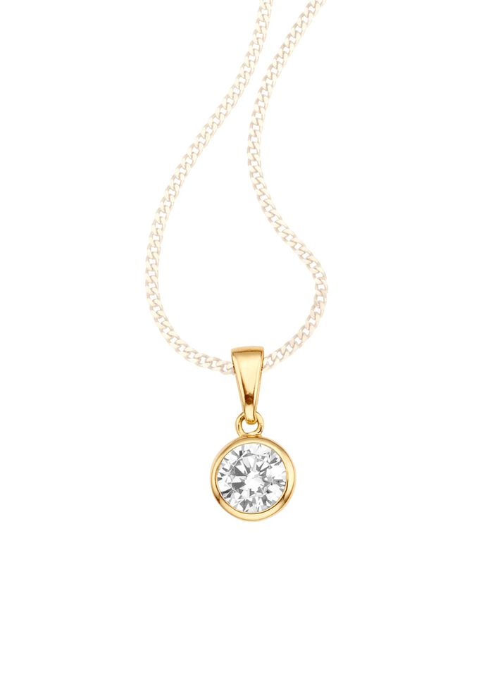 Anh&auml;nger mit synth. Zirkonia 