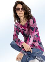 Shirt mit sch&ouml;ner Strasszier PINK-MARINE-BUNT
