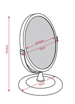 Kosmetik-Spiegel mit stabilem Metallgehäuse GOLD
