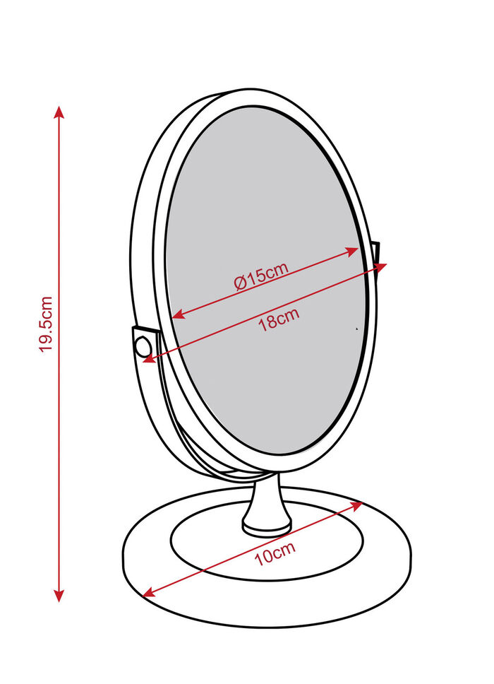 Kosmetik-Spiegel mit stabilem Metallgehäuse GOLD