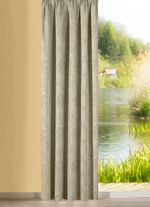 Edel gl&auml;nzende &Uuml;bergardine mit Universalschienenband GR&Uuml;N