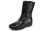 ELENA EDEN, gef&uuml;tterte Damen-Stiefel, Winterschuhe, Weite H, mit Lammfell SCHWARZ