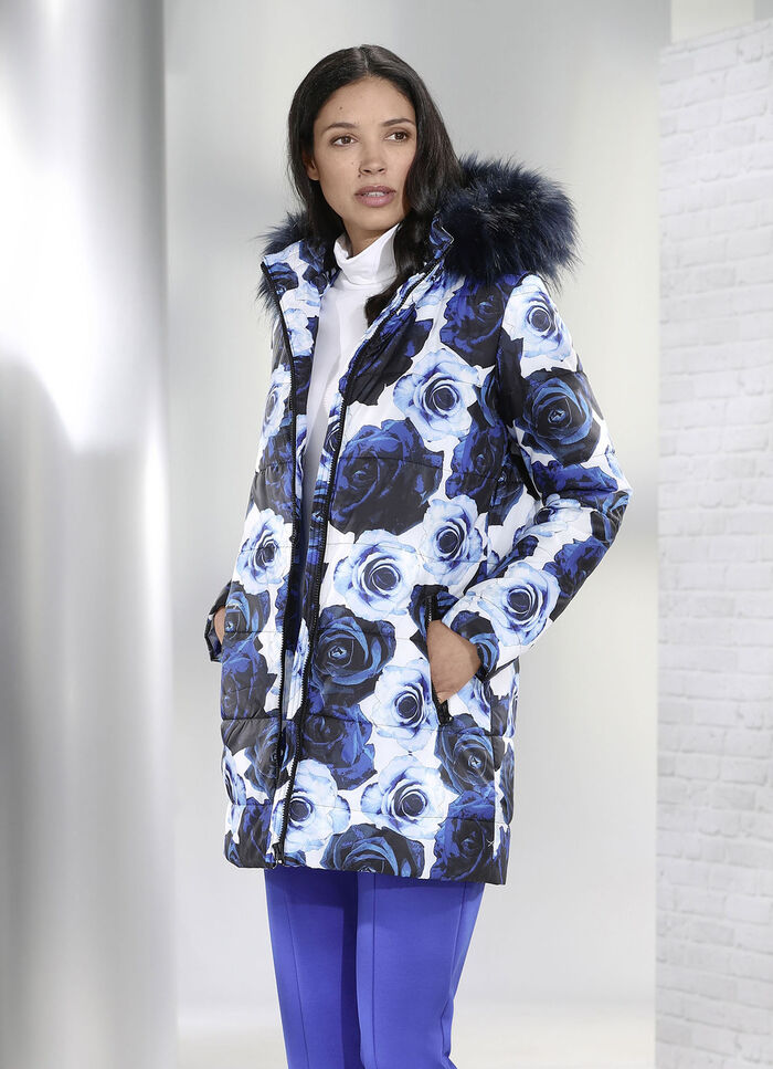 Jacke mit dekorativem Rosendessin 