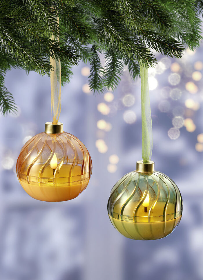 LED-Kerze mit Flackereffekt, 2er-Set 