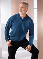 Polopullover mit kurzer Knopfleiste in 3 Farben 