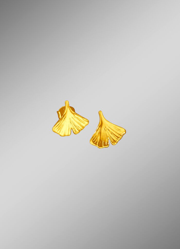 Ohrstecker Ginkgoblatt 