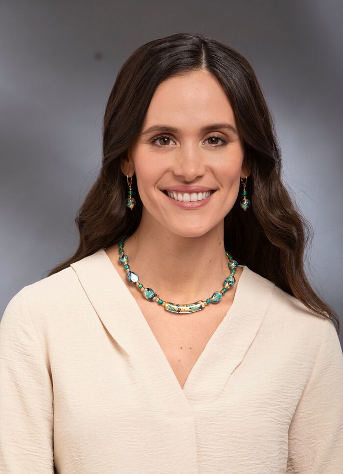 Halskette mit Muranoglas 