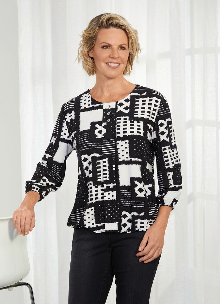 Shirt-Tunika mit Schmuckkn&ouml;pfen 