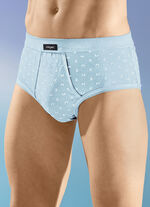 Fünferpack Slips aus Feinjersey, mit Eingriff, allover dessiniert 