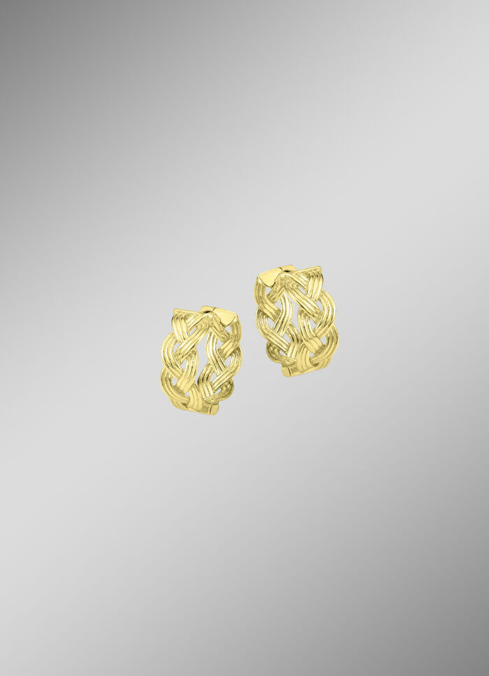 Geflochtene Creolen mit Scharnierschlie&szlig;e 