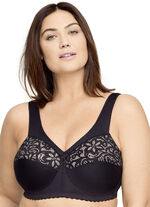 Glamorise St&uuml;tz-BH mit Stickereispitze SCHWARZ