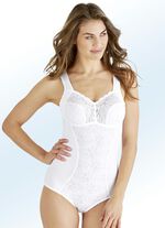 Swegmark of Sweden Hosenkorselett mit Elastikspitze WEISS