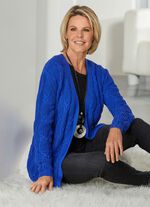 Strickjacke in verschlussloser Form 