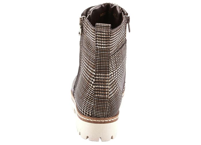 Waldl&auml;ufer Schn&uuml;r-Stiefelette mit zartem Metallic-Schimmer BRAUN