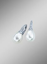 Ohrringe mit Muschelkernperltropfen 