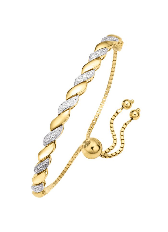 Edles und hochwertiges Armband in Bicolor mit Brillant 