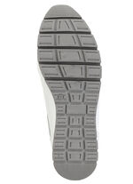 ELENA EDEN Sneaker aus Nappaleder und silbergrau gepr&auml;gtem Veloursleder WEISS