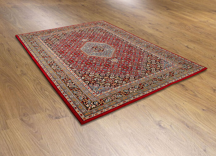 Handgetuftete Br&uuml;cken und Teppiche aus 100% Schurwolle ROT