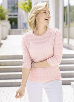 Pullover in zartem Mustermix ROSÉ