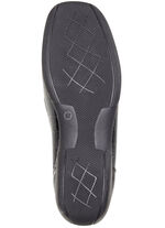 ELENA EDEN Mokassin-Slipper aus krokogeprägtem Chevreauleder SCHWARZ