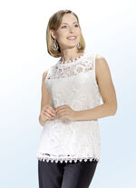 Spitzen-Top in 3 Farben ECRU