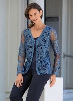 Blusenjacke mit Schmuckkn&ouml;pfen 