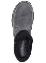 ELENA EDEN-Bootie mit schwarzem Pl&uuml;schkragen 