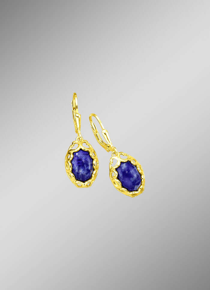 Ohrringe, echt Lapislazuli 