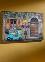 LED-Wandbild mit Metallapplikationen 