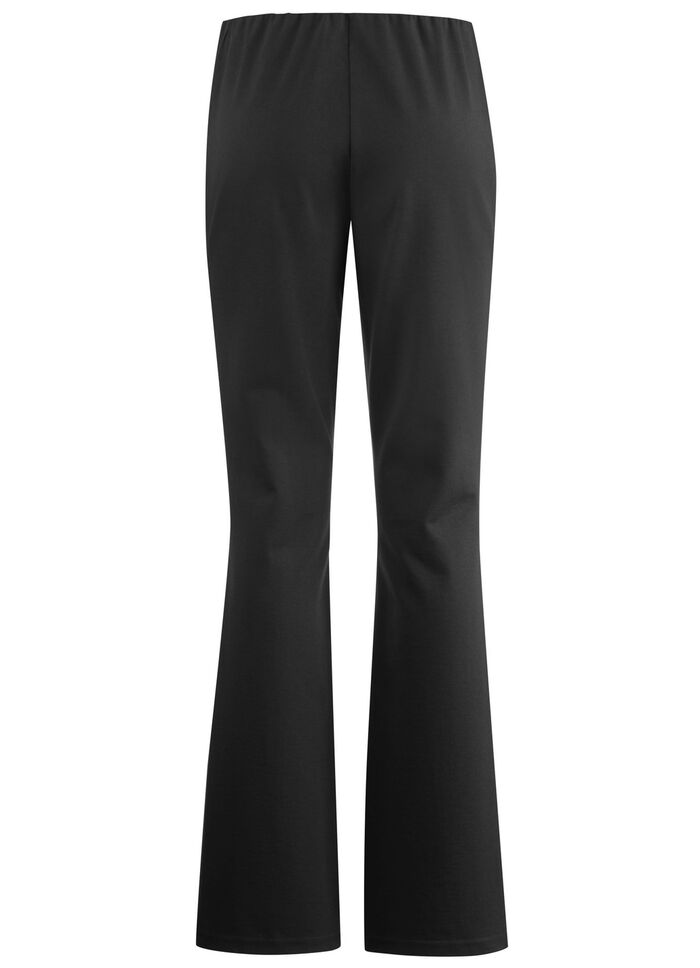 Jerseyhose mit ausgestellter Fu&szlig;weite SCHWARZ