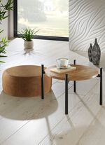 Trendstarker Tisch mit Sitzkissen BRAUN-SCHWARZ