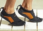 Badeschuhe aus Neopren SCHWARZ-ORANGE