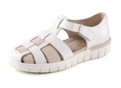 ELENA EDEN, sommerliche Damen-Slipper, Weite H, mit herausnehmbarem Fußbett ECRU-BEIGE