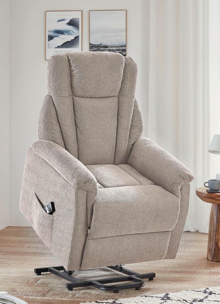 Gem&uuml;tlicher TV-Sessel mit Motor und Aufstehhilfe CREME