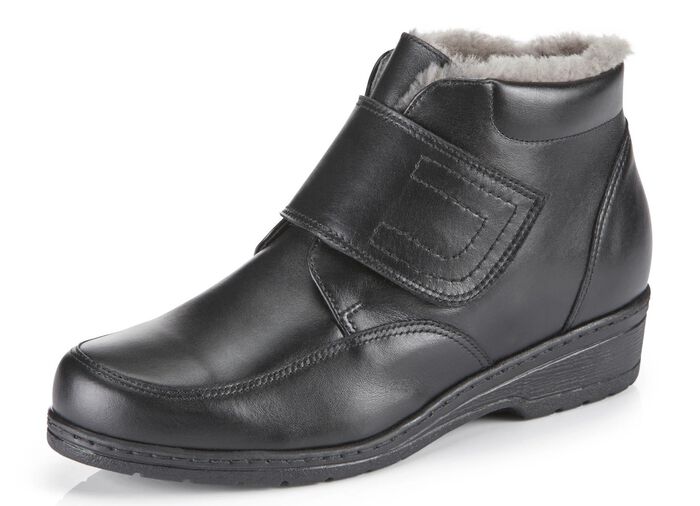 ELENA EDEN Stiefelette aus Rind-Anilinleder SCHWARZ