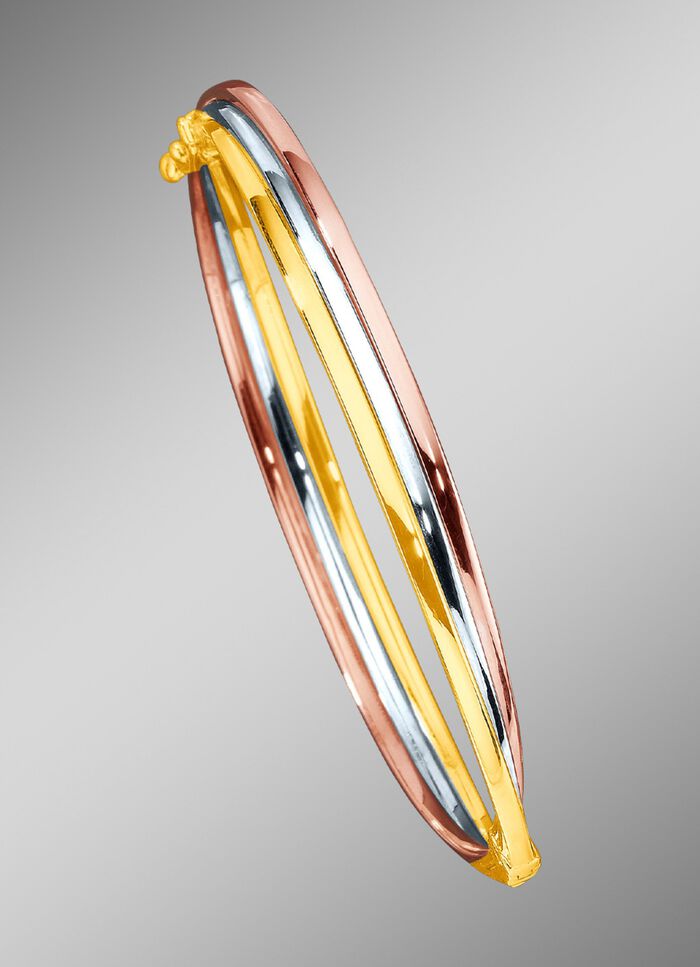 Schwerer Armreif in Tricolor 