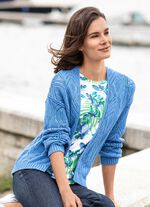 Strickjacke mit Ajourmuster 