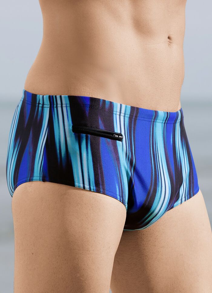 Schwab Badehose in höherer Slipform mit Reißverschlusstasche