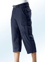 Long-Bermudas aus reiner Baumwolle in 4 Farben NAVY