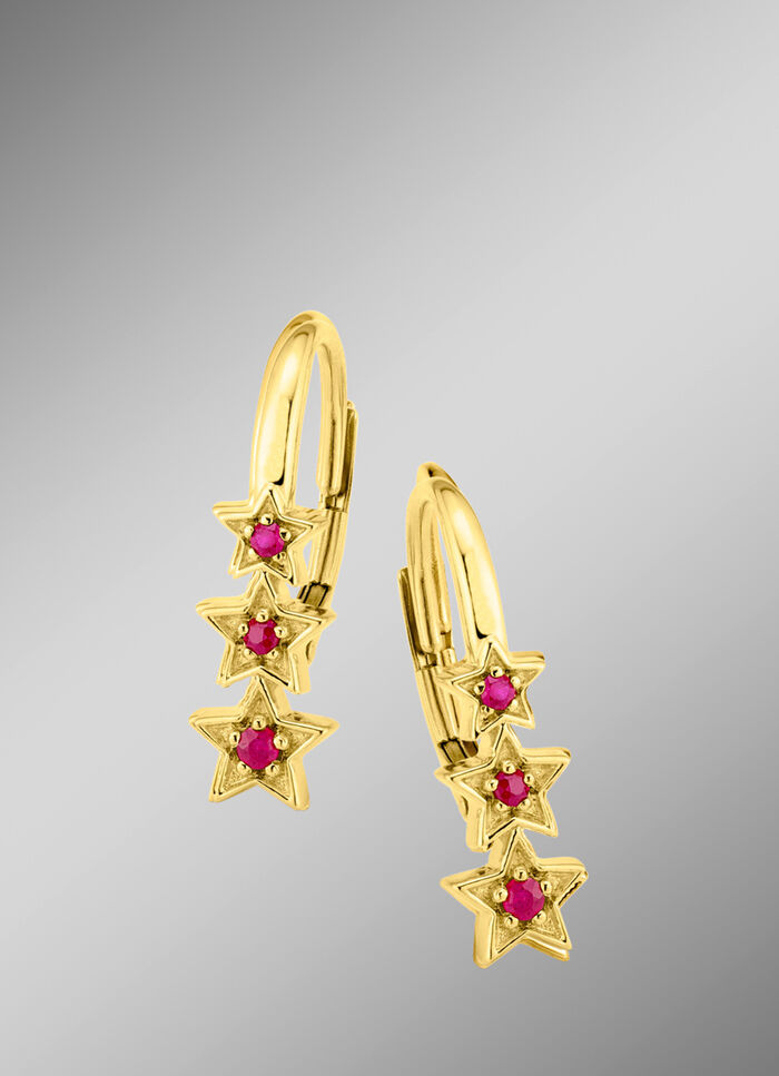 Ohrringe mit echt Rubin 