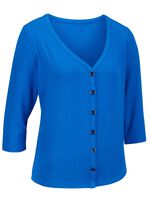 Laurina Shirtjacke mit durchgehender Knopfleiste 