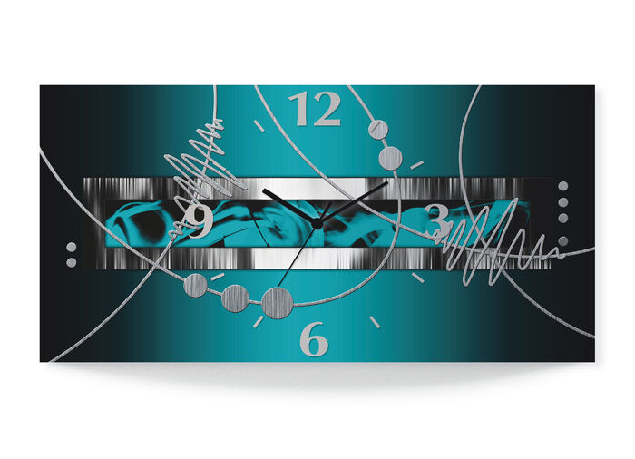 Moderne Wanduhr aus Aluminium 