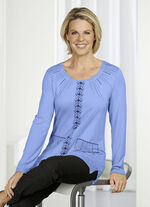 Shirt mit ausgefallenem Druck-Dessin in 3 Farben HELLBLAU