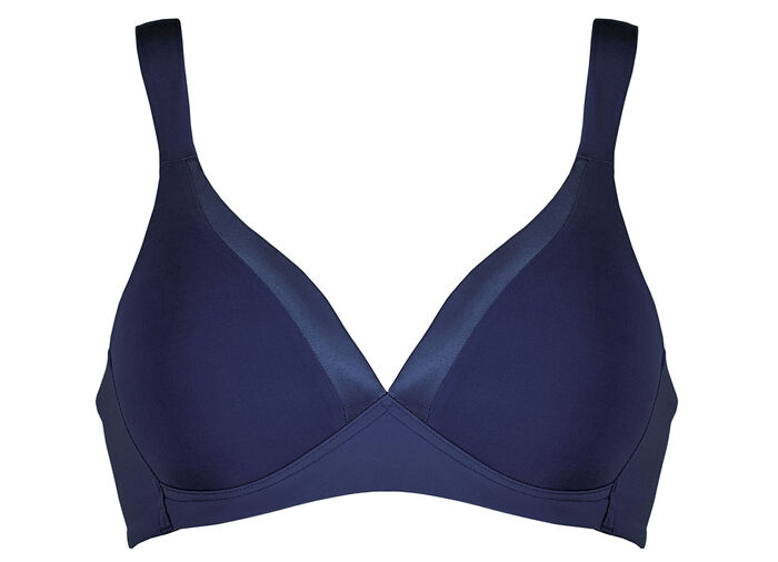 Naturana BH mit Satinblende am Dekolleté MARINE